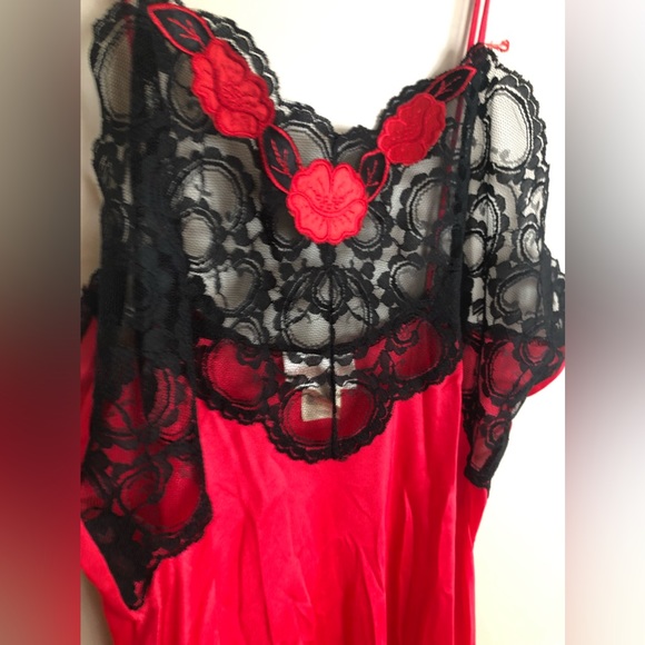adonna Other - ADONNA by JC PENNEY Red & Black Lingerie Nightgown Sexy  Size M